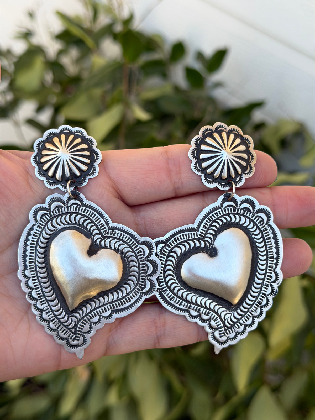 Heart concho dangles