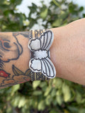 Silver butterfly cuff