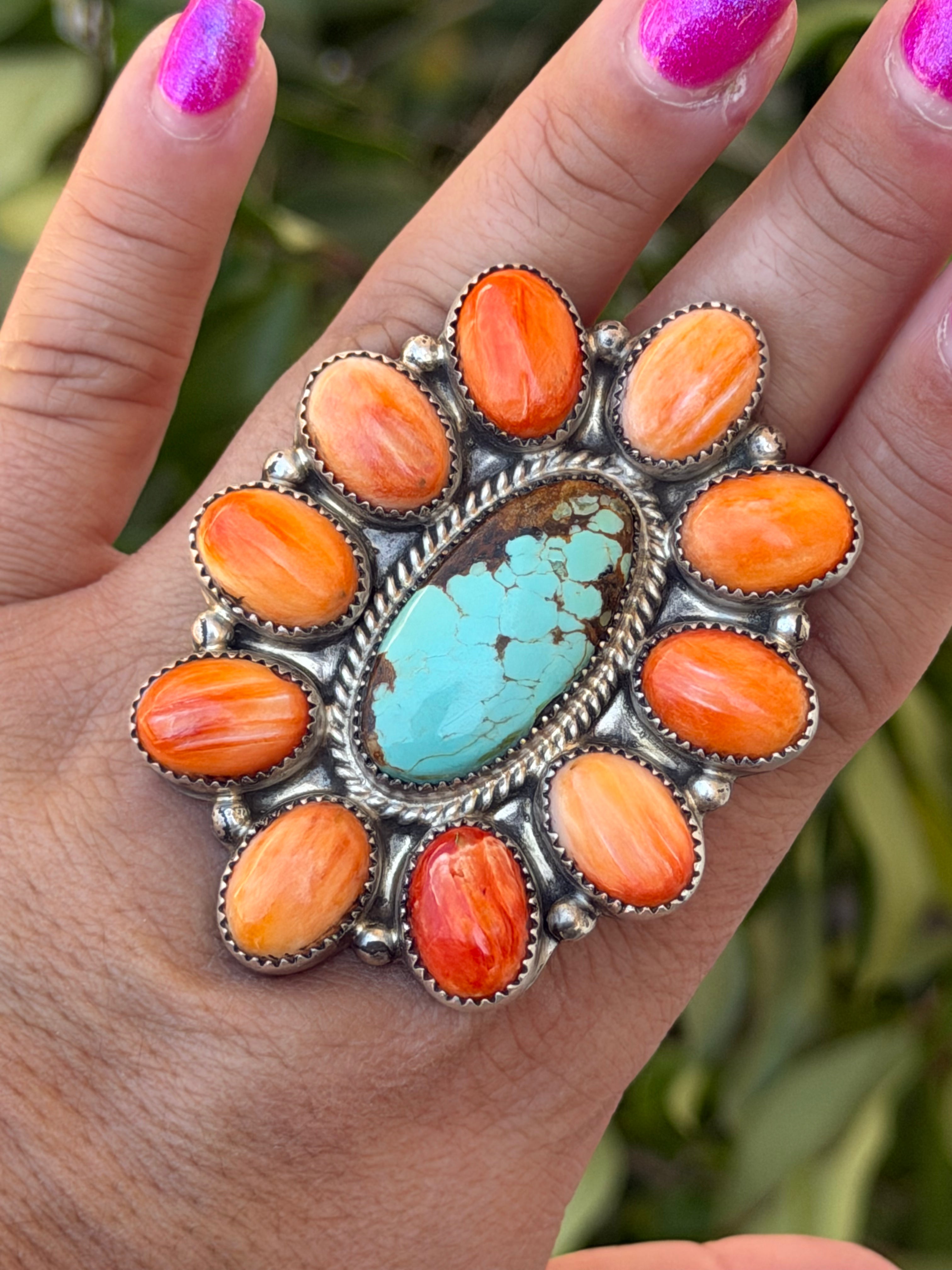 Orange spiny & #8 mine
