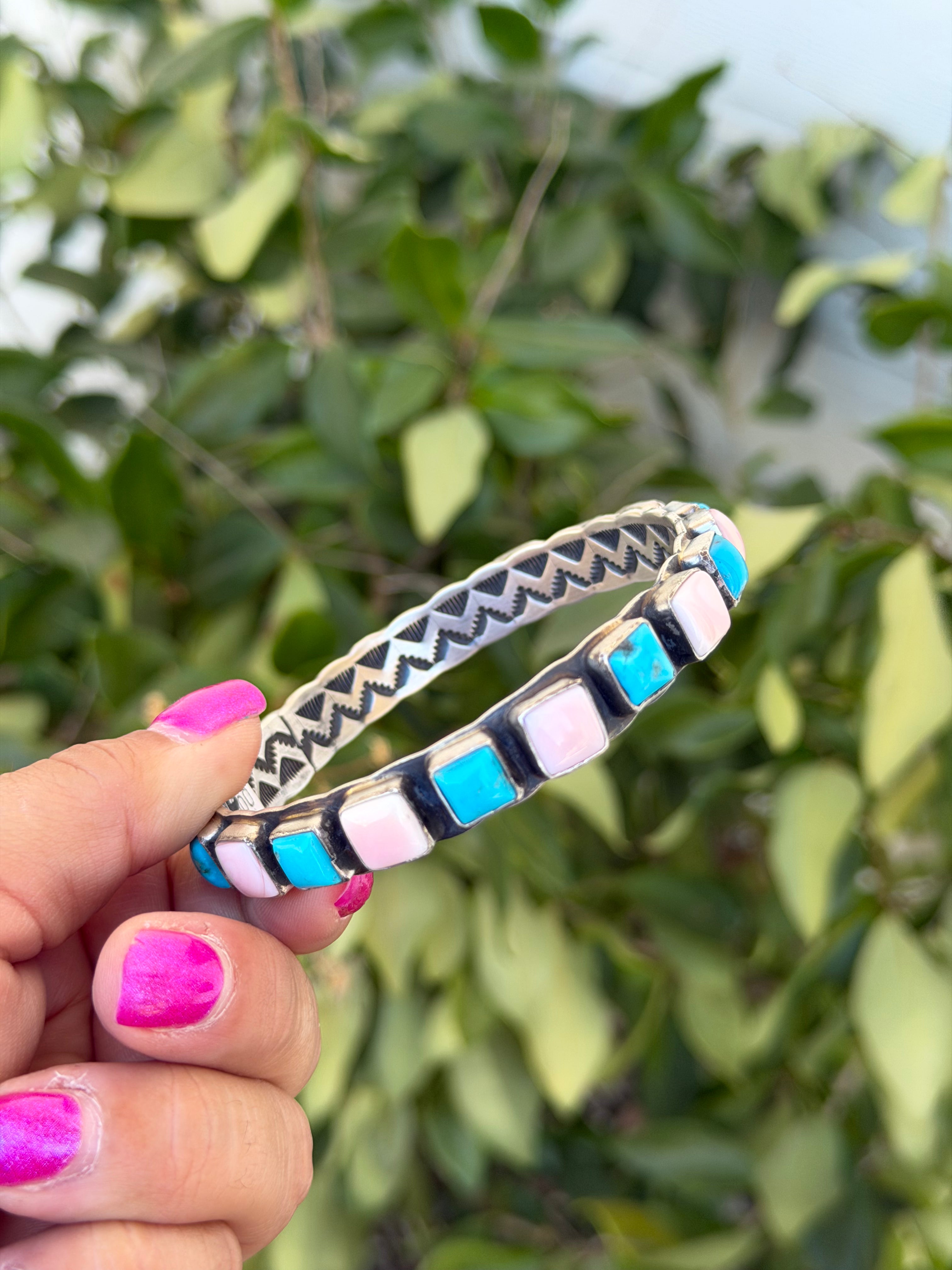 Kingman & Pink bangle