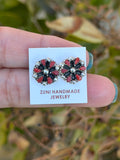 Red cluster studs