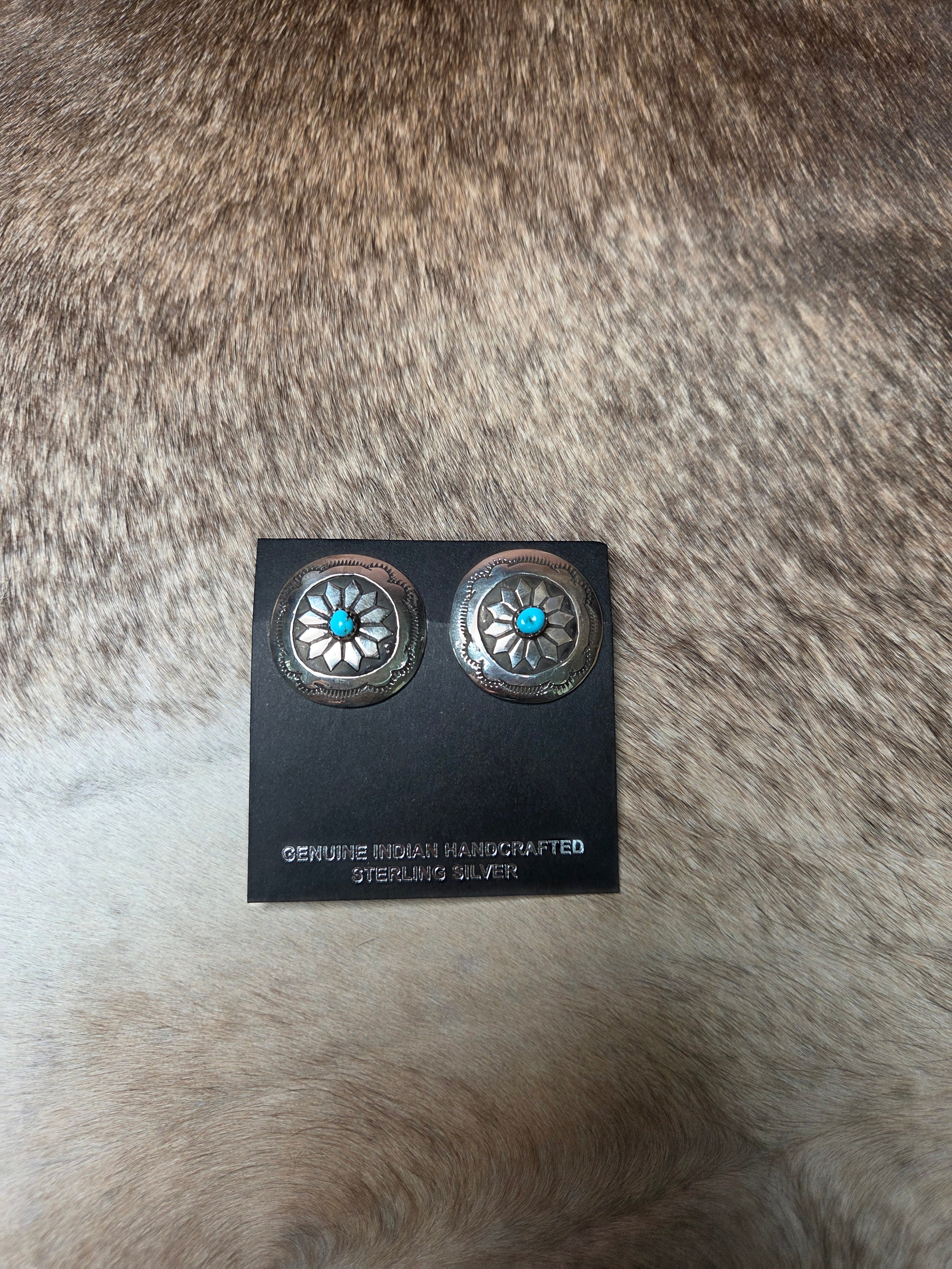 Silver and turquoise studs