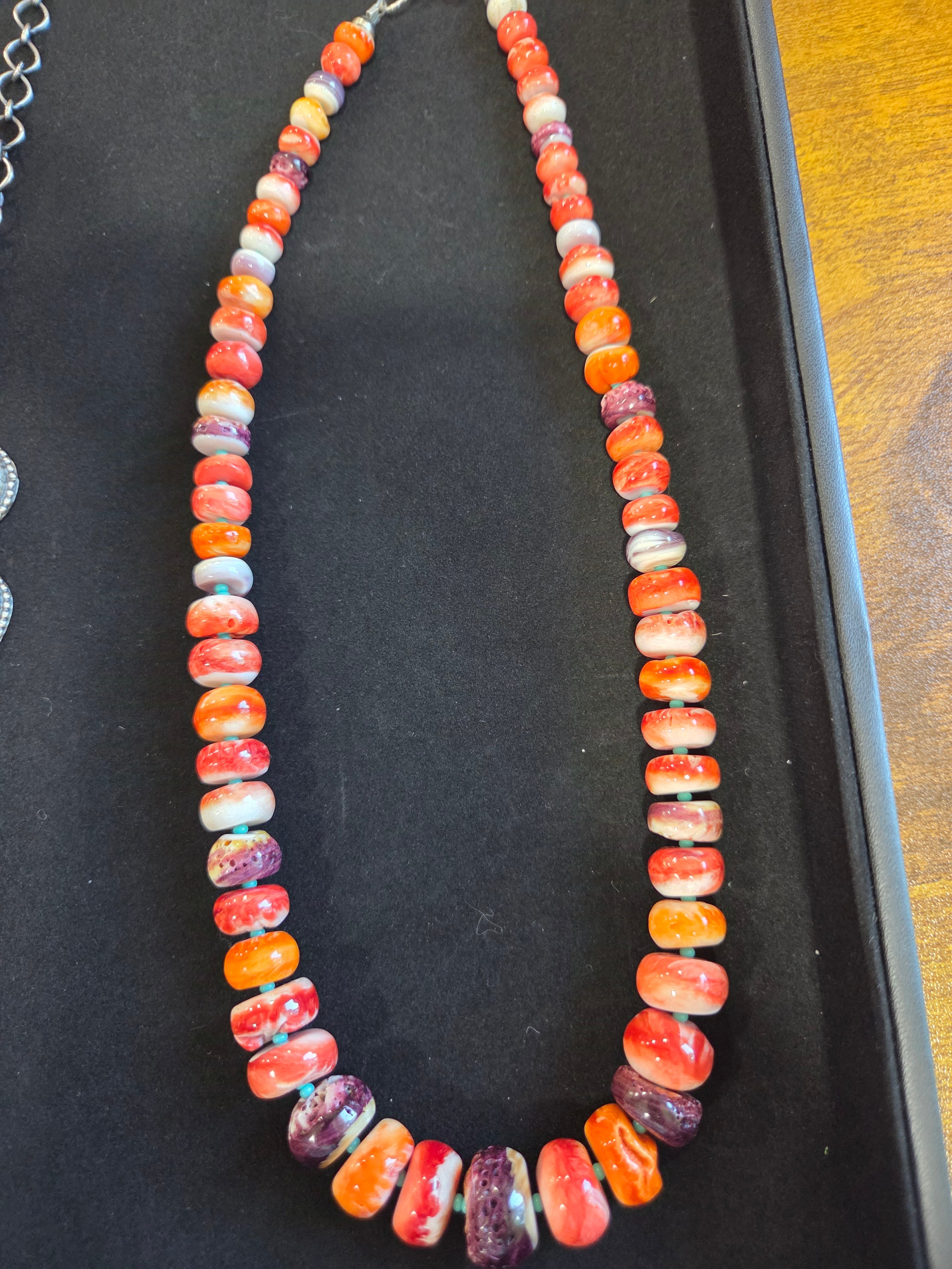 Mixed Spiny bead necklace