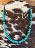 18" Kingman Rondelle Necklace 8mm