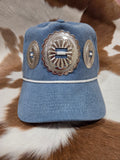 Denim conch hat