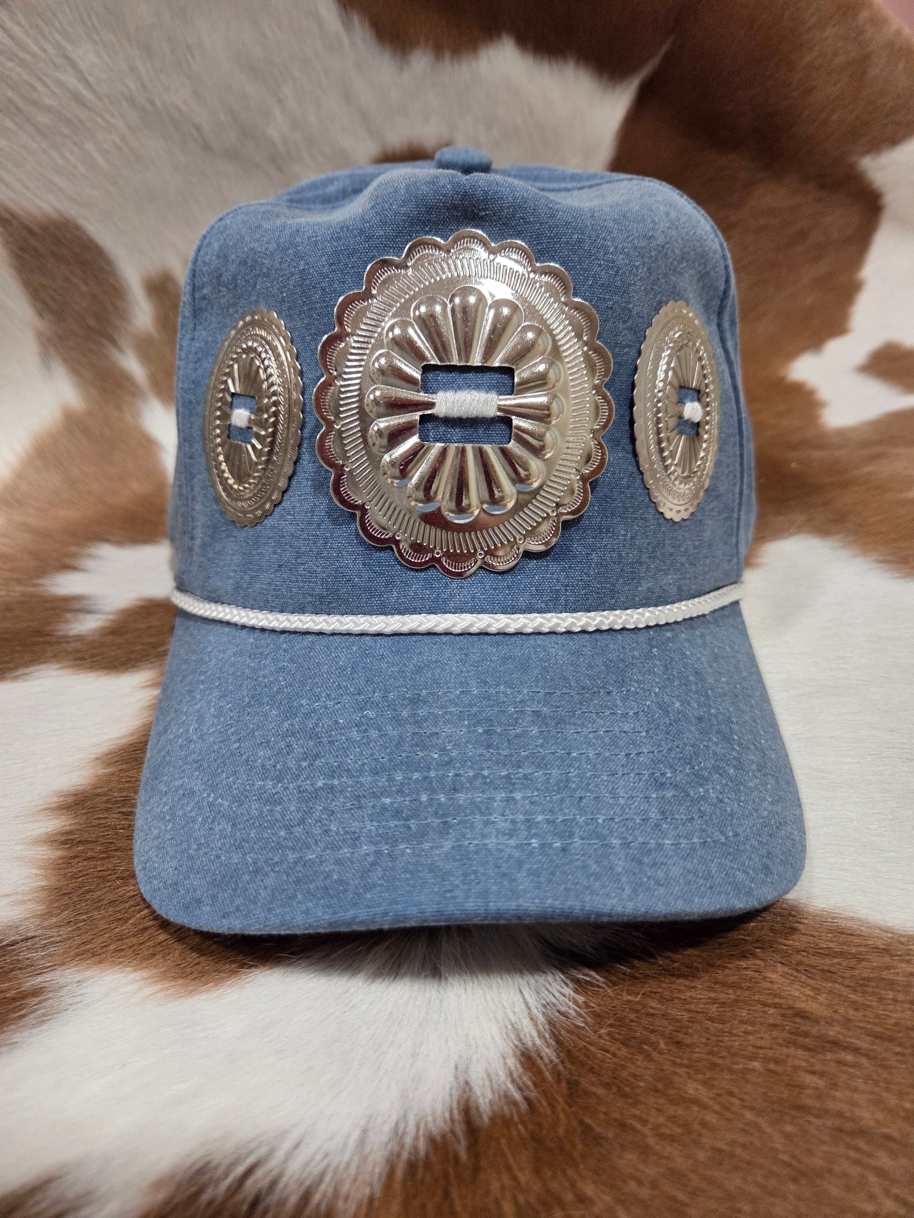 Denim conch hat