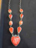 Bobby Johnson red spiny heart necklace