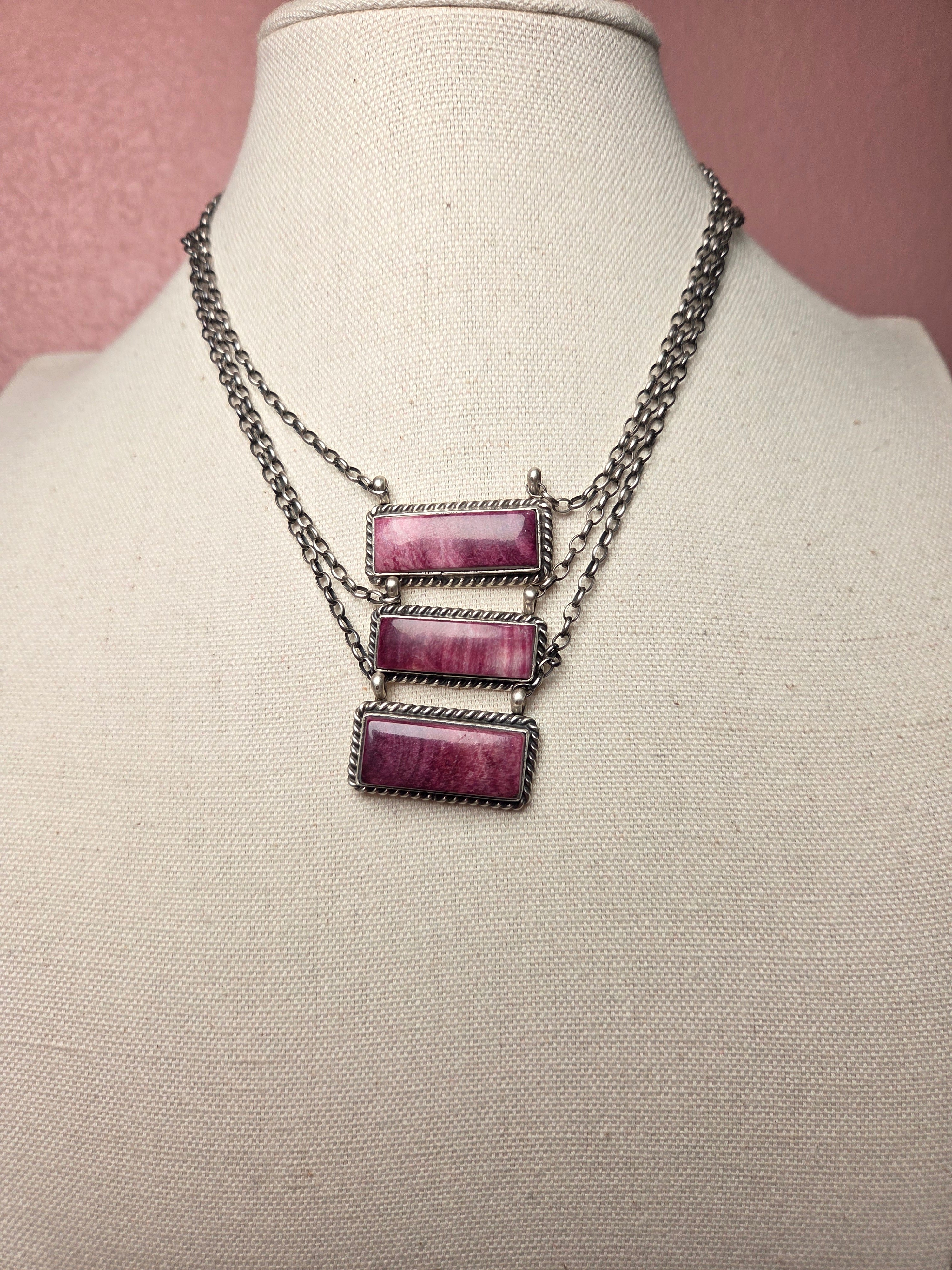 Purple spiny necklaces