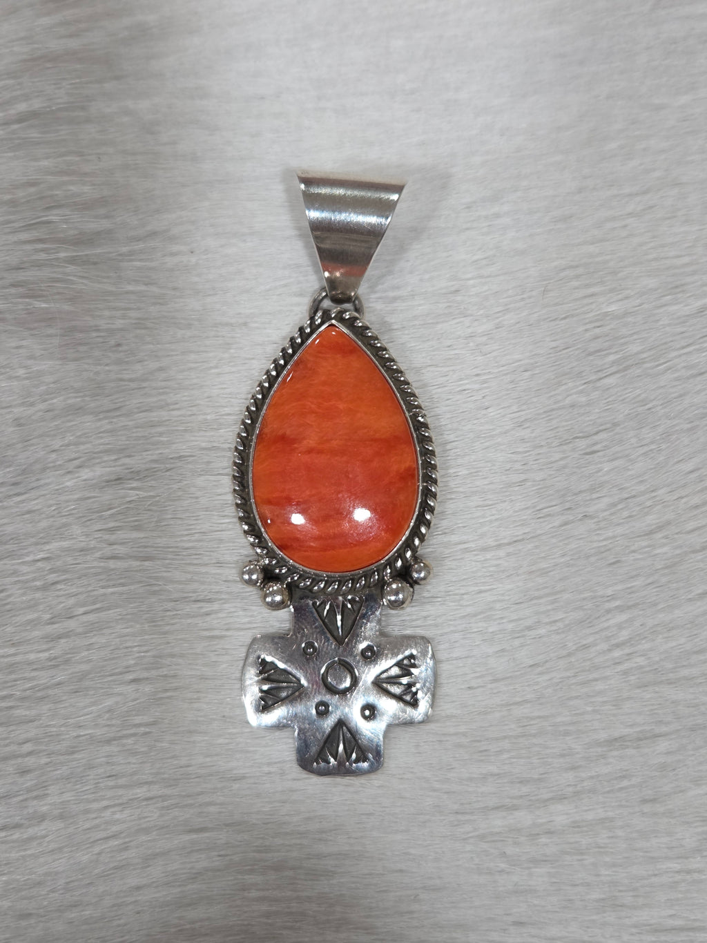 Orange spiny pendant