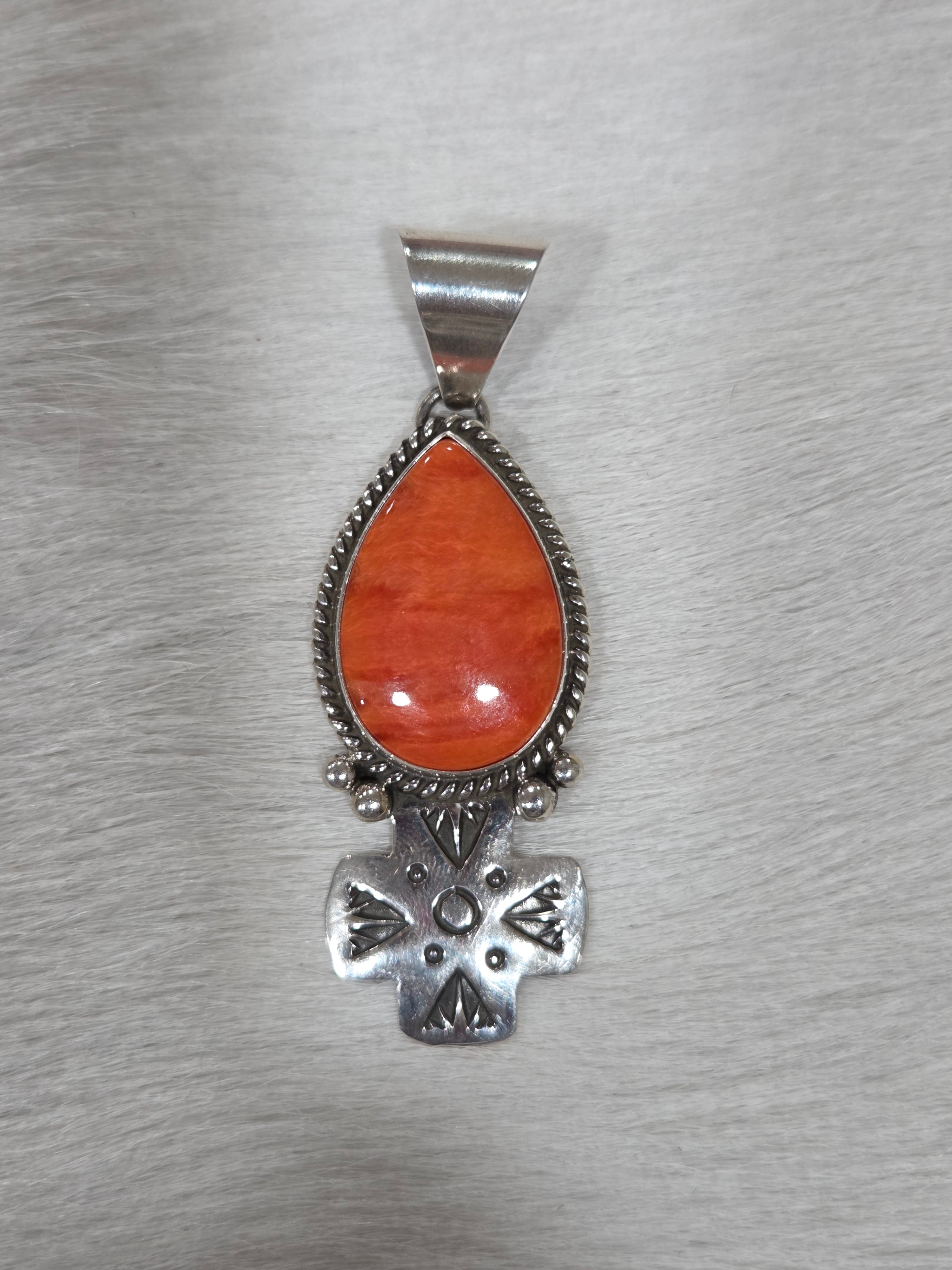 Orange spiny pendant
