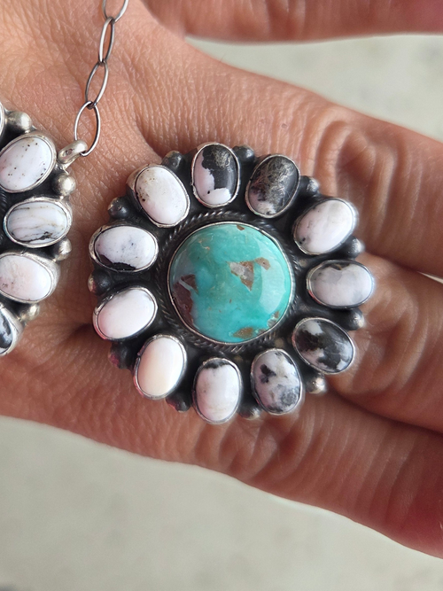 Adj. Fox turquoise/Wb ring