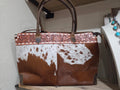 Red Hide crossbody tote