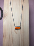 Orange spiny bar necklace
